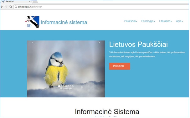 Kviečiame paukščių fenologijos stebėjimus nuo 2018 metų registruoti naujoje Lietuvos paukščių fenologijos informacinėje sistemoje – duomenų bazėje