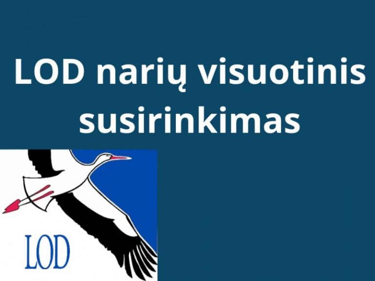 2024 m. balandžio 20-21 d. organizuojamas LOD visuotinis narių susirinkimas