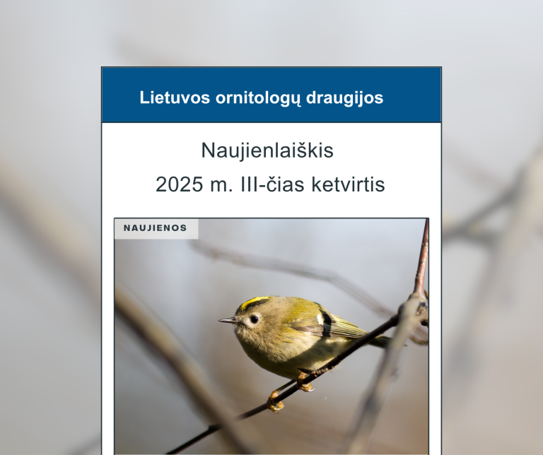 Pasirodė Draugijos 3-čiojo ketvirčio naujienlaiškis